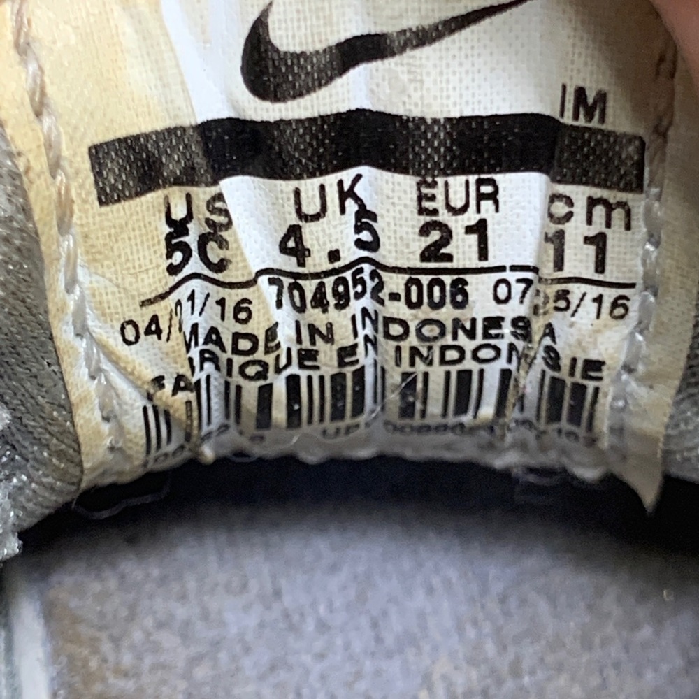 Nike Huarache Baby Girl Size 5C Gray And Pink - Picture 8 of 8
